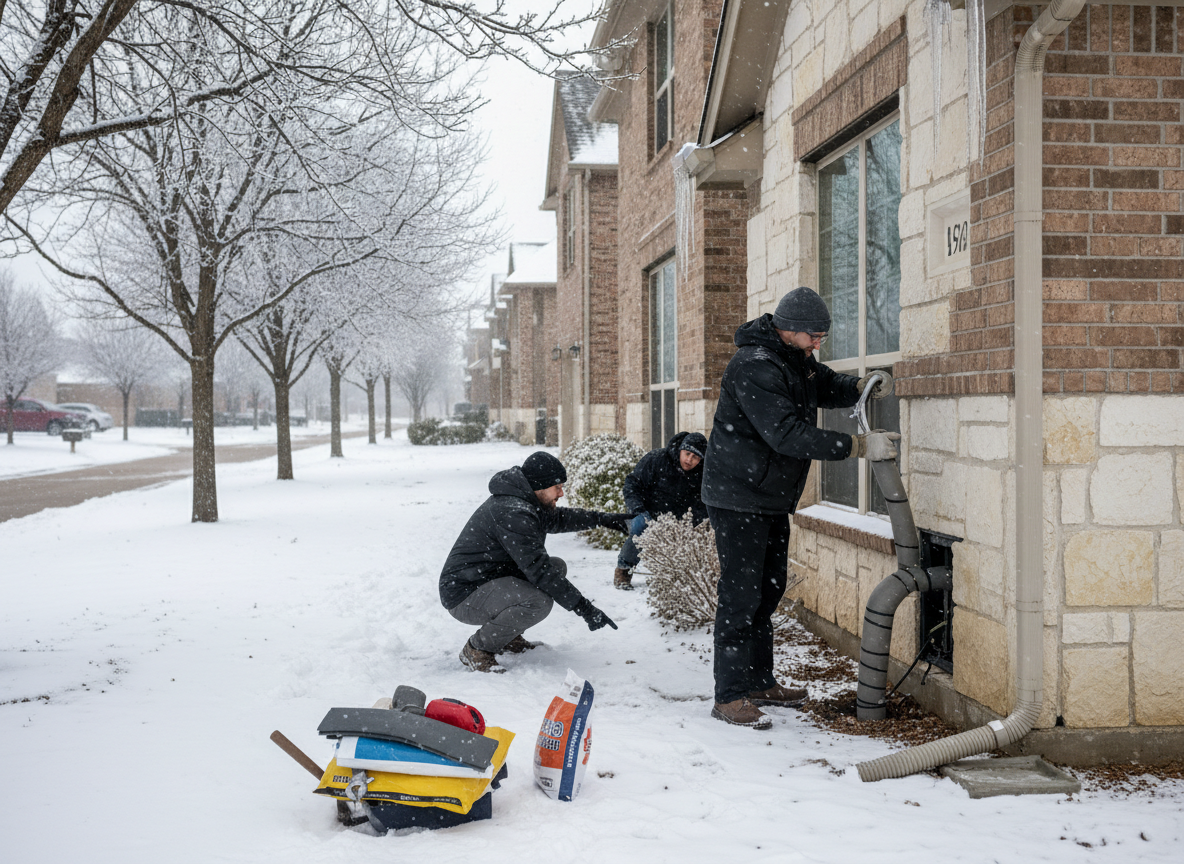 Preventing Frozen Pipes and Drain Backups in Plano During Winter Storms