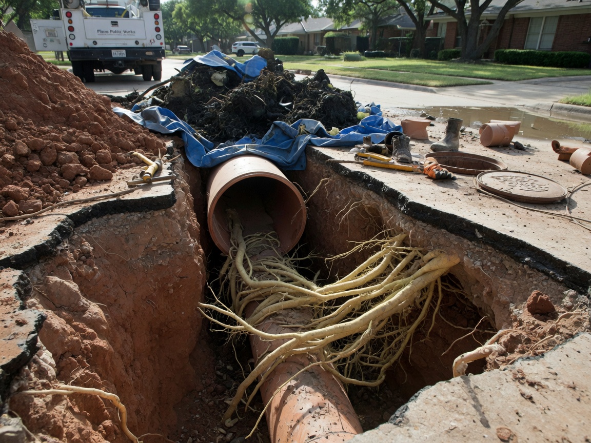 Signs of Tree Root Intrusion in Plano Sewer Lines and Next Steps